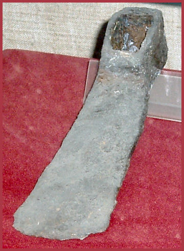 Han iron pickhead, Shaanxi Provincial Museum, Xian