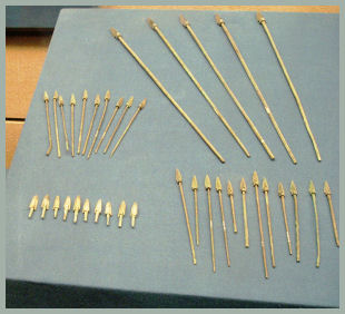 Bronze arrows from Shihuangdi's tomb, held in the Shaanxi Museum, Xian