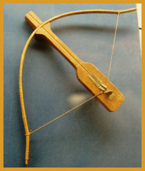 A compound bow recently recreated from a design found in the tomb of Shihuangdi, held in the Shaanxi Museum, Xian