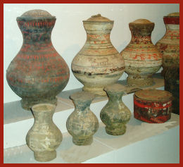 Painted clay pots now in the Luoyang Museum