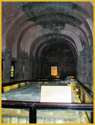 Inside view of the Tomb of Yong Li, Xian